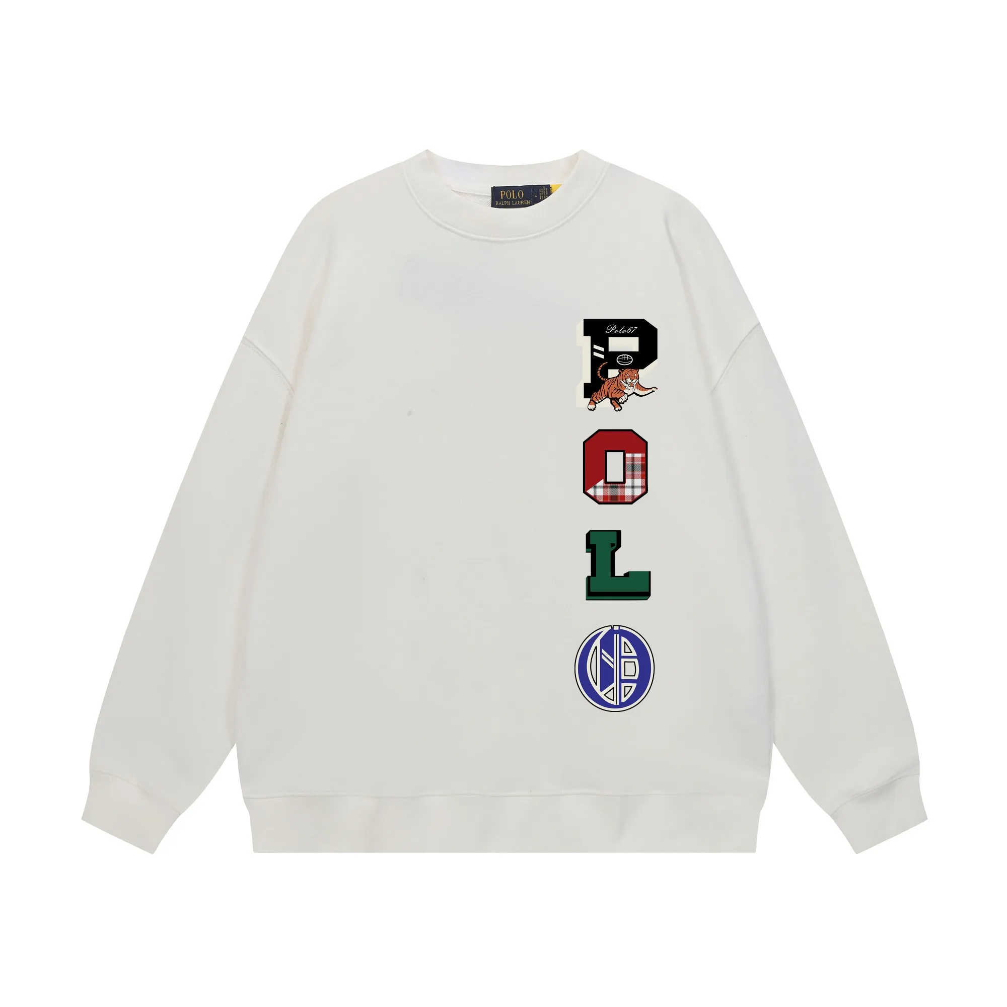 P200 Long-term stock] RalphLauren/Ralph Lauren 2025 autumn and winter new bear letter print 420g heavy large terry sweatshirt Ralph Lauren's age-reducing item, the coat fabric is made of 85% cotton ➕15% polyester, which not only retains the softness, comfort and breathability of cotton, but also adds the wear resistance and wrinkle resistance of polyester fiber, making the clothes more durable and easy to care for. Even in slightly cooler weather, you won't feel stuffy when wearing it. This kind of fabric has a natural crisp feel and is not easy to pill or deform. The bear on the chest is printed with English letters. It is full of color, full of three-dimensionality, and lifelike, adding a bit of liveliness and interest to the whole sweatshirt. There is no pressure to dress, regardless of age or gender. Complete accessories! Color: black, white, navy blue, light floral gray Size: M-L-XL-XXL